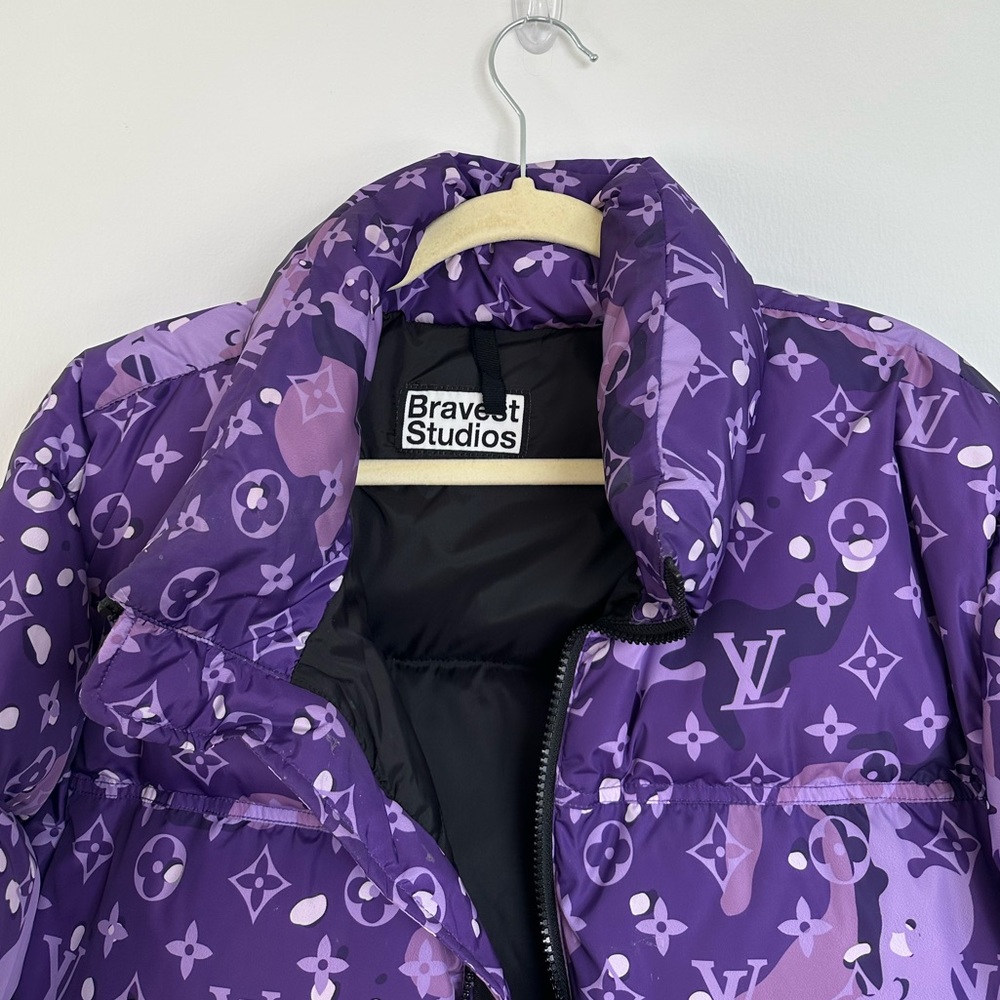 Bravest Studios Purple Camo Puffer NWOT - Picture 3 of 9